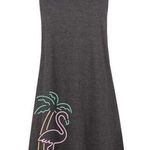 Womens Beach Dress Cover Up Tropical Flamingo Palm Tree Summer Tank Top Small Gray Photo 1