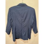 Theory  Women's Blue 100% Wool Sleek Flannel Staple Blazer Jacket Size‎ 10 Photo 2