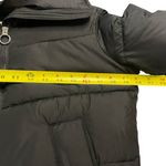 Hollister  Womens Faux Fur Lined Black Puffer Jacket Size XS Cropped Winter Y2K Photo 3