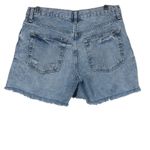 Free People Maggie Mid Rise Jean Shorts Womens 27 Light Wash Distressed Festival Photo 3