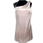 Topshop NWT  | 8 | Satin Pink One Shoulder Drape Mini Dress Cocktail Sleevless Photo 3