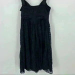 DKNY  Donna Karan Black Lace V Neck Pleated Fit Flare Formal Dress Women’s Size 8 Photo 5