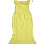 House Of CB NWT Soren Midi in Buttercup Yellow Keyhole Stretch Tank Dress S Photo 0