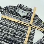 Nike Pro Pullover Womens Medium Grey Fair Isle Stripe Hyperwarm Dri Fit 1/2 Zip Photo 7