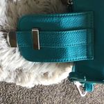 CROSSBODY/CLUTCH has 2 major compartments 1middle zipper pocket and a top zipper Green Photo 6