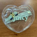 Juicy Couture Bee Themed Clear Zip Heart Shaped Pouch Photo 1