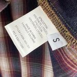 Cloth & Stone  Crushed Berry Fray Button Down Plaid Flannel Small Photo 11