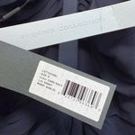 Halston Heritage NWT  Sleeveless High Neck Fitted Ruching Dress Gown Navy 8 Photo 11