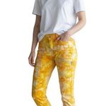 White House | Black Market  Size 2 Jeans Handmade Tie Dye Yellow Skinny Crop 235 Photo 0