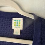 Title Nine  Purple Knit Tie Front Cardigan Sweater L Outdoor Washable Wool Photo 3