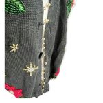 Victoria Jones Womens Vintage Petite Ugly Christmas Sweater Cardigan - Sz M PM Photo 2