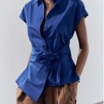 ZARA NWT ZW COLLECTION KNOTTED POPLIN SHIRT Size XL Photo 4