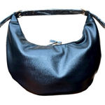 Forever 21 Black Crescent moon shape top handle zipper bag purse Photo 0