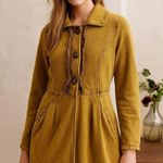 3 Doves Mustard Yellow Fleece Lined Boho Cottagecore Button Jacket Coat M Size M Photo 0