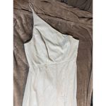 After Six NWT 1544 Size 18 R1 Mist Light Blue Thin One Shoulder Maxi Dress Crepe Photo 6