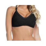Becca By Rebecca Virtue Black M E-Cup (DD-CUP) Ladder Back Bralette Bikini Top Photo 1