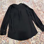 EXPRESS Military Style Black Long Sleeve Popover Career Blouse Shirt Size XS Photo 10