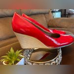 π AEROSOLES Red Wedge Heels 7M RED π Size 7 Photo 5