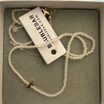 BaubleBar NWT Ivory Beaded Necklace with Gold Accent Photo 0