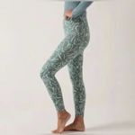 Athleta  Elation Textured Tight in Floral Sketch Botanical Green White Leggings Photo 1
