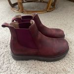 Birkenstock Stalon Burgundy Nubuck Leather Ankle Boots Photo 4