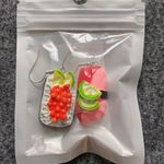 New US Kawaii Sushi Sashimi Nigiri Food‎ Salmon Fish Roes Earrings Miniature … Orange Photo 4