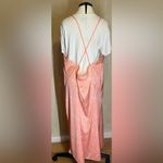 LC Lauren Conrad Lauren Conrad Women Peach Swirl Satin Midi Spaghetti straps Chemise Dress|Sz:2X Photo 1