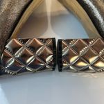 Karl Lagerfeld Paris Metallic Quilted Block Heel Pumps Bronze Gold Size 11 Photo 12