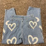 Cider  High Rise Heart Denim Relaxed Fit Jeans Photo 1