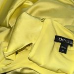 EXPRESS NWT   YELLOW SATIN LONG SLEEVE ASYMMETRICAL HEM MAXI DRESS Photo 7