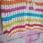 Judith March 100% COTTON CROCHET OPEN KNIT CROSS BACK SWEATER TANK TOP LARGE Photo 6