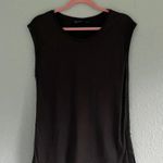 ALLSAINTS  Lamb Leather Trim Sleeveless Brown Tank XS Photo 8