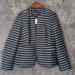 The Limited  Womens Blazer Striped Short Zip Front Office Career Size XL Photo 1