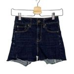 American Eagle Super Stretch Dark Wash Cut Off Denim Jean Shorts Photo 0