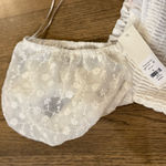 Francesca's Babydoll White Floral Embroidered Top Photo 3