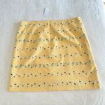 Ann Taylor Factory Mini Skirt Womens 16 Yellow Ditsy Floral Print Boho Cottage Photo 1