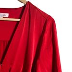 Marissa Webb Red Satin Long Sleeve Tie Front Mini Dress Size 6 Photo 7
