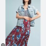 Anthropologie HD Floracion Pleated Midi Skirt Photo 3