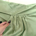 Lulus Say You Will Green Satin Faux Wrap Mini Dress Photo 4