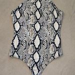 Saints & Heart snakeskin bodysuit tank top size M NWT snake skin Black Size M Photo 0