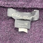 Eddie Bauer Oversized Collar Sweater Purple Size 1X Plus Cotton Blend Hike Photo 2