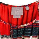 Anthropologie VANESSA VIRGINIA Persian Rose Floral Patchwork Dress Size Medium Red Photo 5