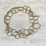 Cookie Lee  silver and gold tone long ring necklace Photo 4