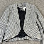 NWT Olive + Olivia Striped Linen Blend Blazer Jacket‎ Photo 0