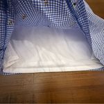 Talbots Gingham Toucan A-Line Skirt Sz 8 Blue White Cotton Lined Above Knee Photo 4