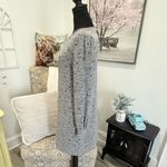 Lucky Brand  Silver Crew Neck Bishop Sleeve Dress Photo 4