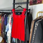 Avec Les Filles Rosette Red Off-the-Shoulder Velvet Minidress Photo 10