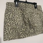 Leopard Printed Denim Mini Skirt Women's Size 28 Soft Stretchy Photo 3
