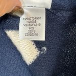 Lands' End  White Hearts Navy Cashmere Crewneck Super Soft Sweater Size Small 6-8 Photo 6