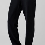 Alo Yoga Alo Waffle Weekend Escape Joggers Black High-Rise Waist Thermal Sweats Sweatpant Photo 0